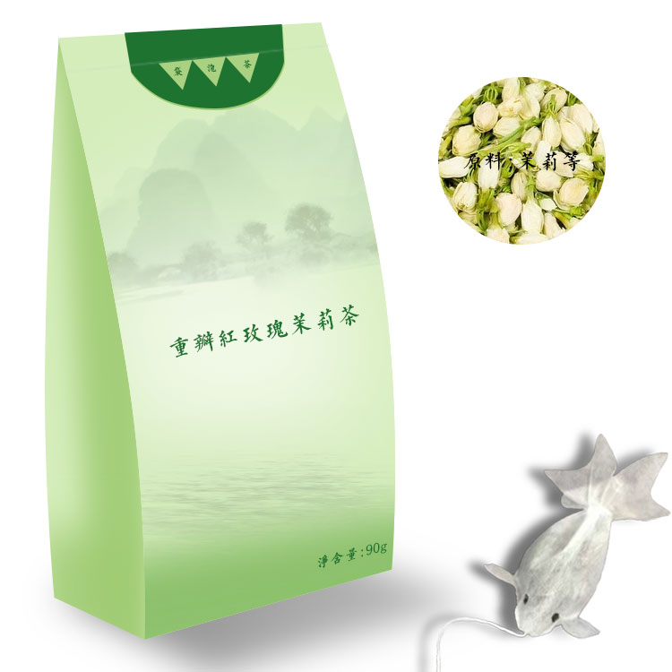 重瓣红玫瑰茉莉茶代加工组合花茶OEM提供电商品牌定制